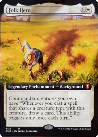 Folk Hero (Extended Art) [Commander Legends: Battle for Baldur's Gate] | Deep Dive Games St. Marys