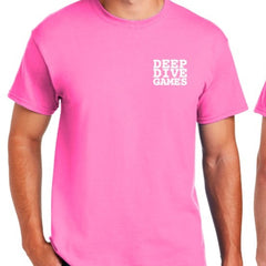 Large Pink Deep Dive T Shirts | Deep Dive Games St. Marys