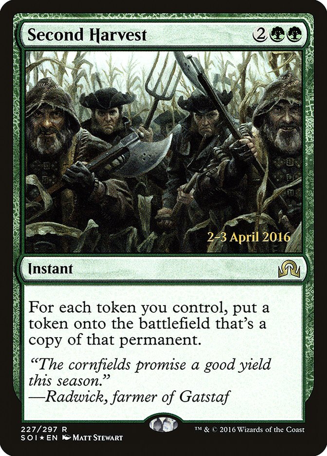 Second Harvest [Shadows over Innistrad Prerelease Promos] | Deep Dive Games St. Marys