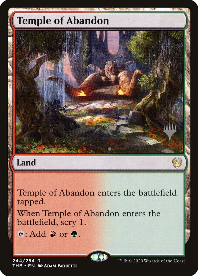 Temple of Abandon (Promo Pack) [Theros Beyond Death Promos] | Deep Dive Games St. Marys