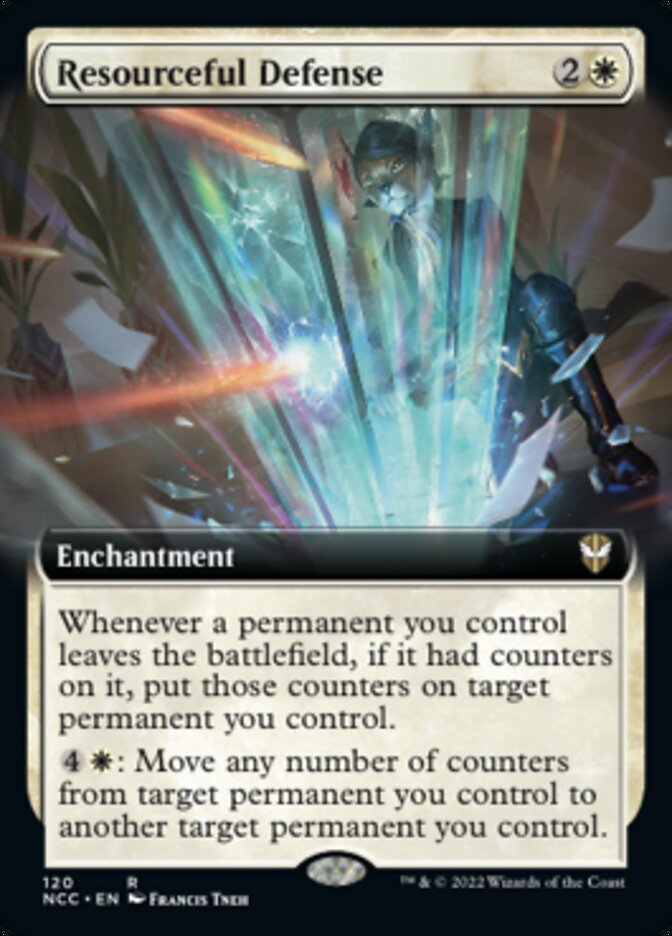 Resourceful Defense (Extended Art) [Streets of New Capenna Commander] | Deep Dive Games St. Marys