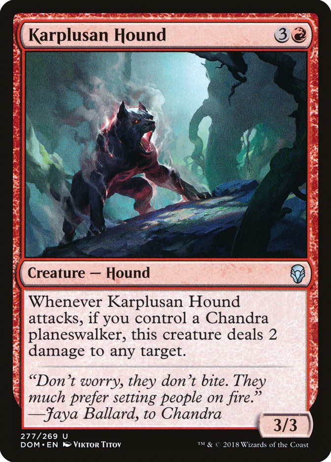 Karplusan Hound [Dominaria] | Deep Dive Games St. Marys