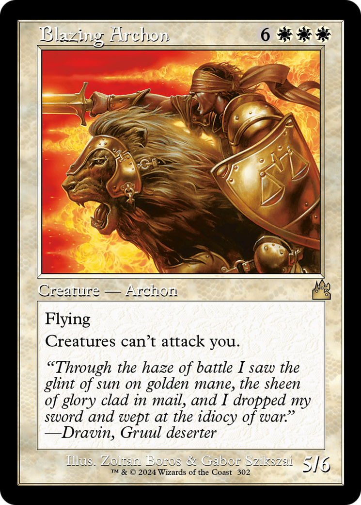 Blazing Archon (Retro Frame) [Ravnica Remastered] | Deep Dive Games St. Marys