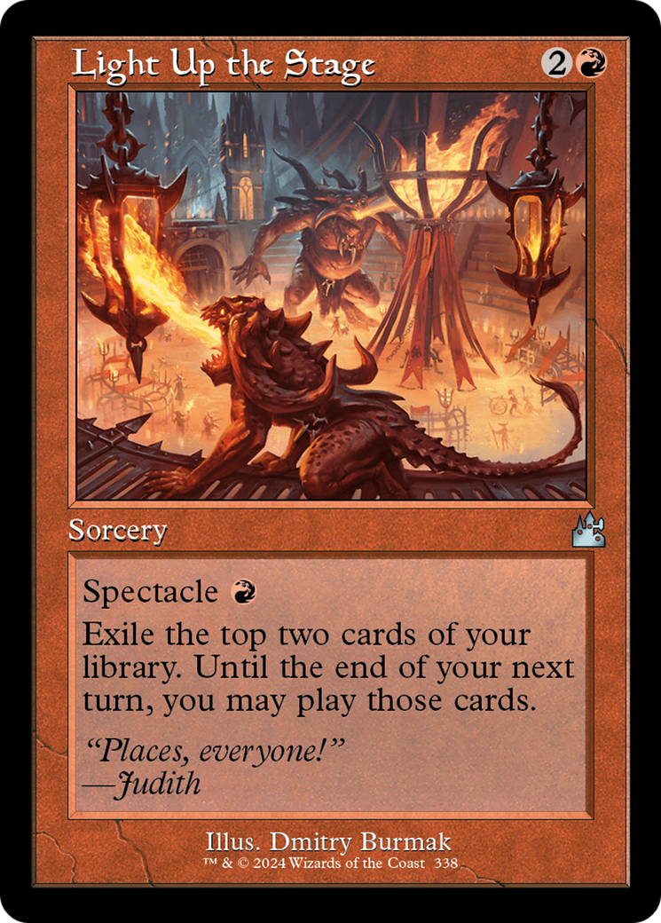 Light Up the Stage (Retro Frame) [Ravnica Remastered] | Deep Dive Games St. Marys