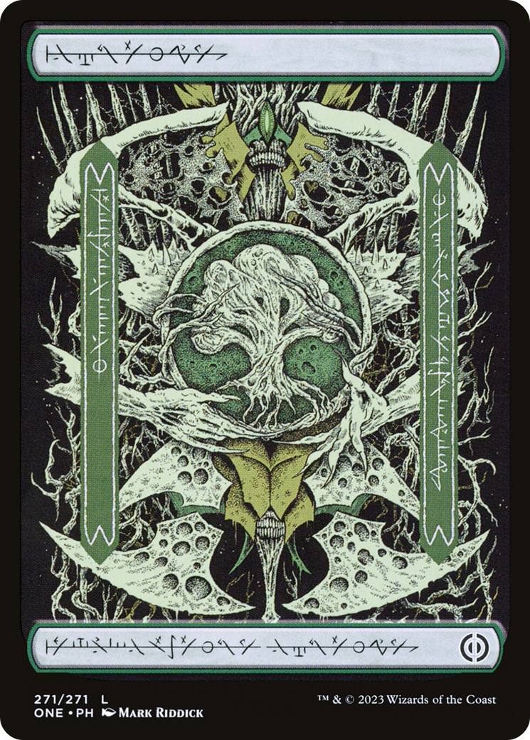 Forest (271) (Phyrexian) [Phyrexia: All Will Be One] | Deep Dive Games St. Marys