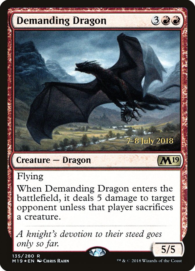 Demanding Dragon [Core Set 2019 Prerelease Promos] | Deep Dive Games St. Marys
