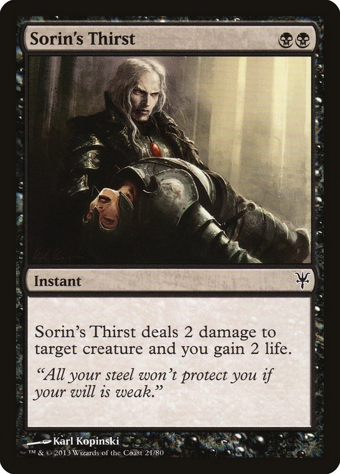 Sorin's Thirst [Duel Decks: Sorin vs. Tibalt] | Deep Dive Games St. Marys