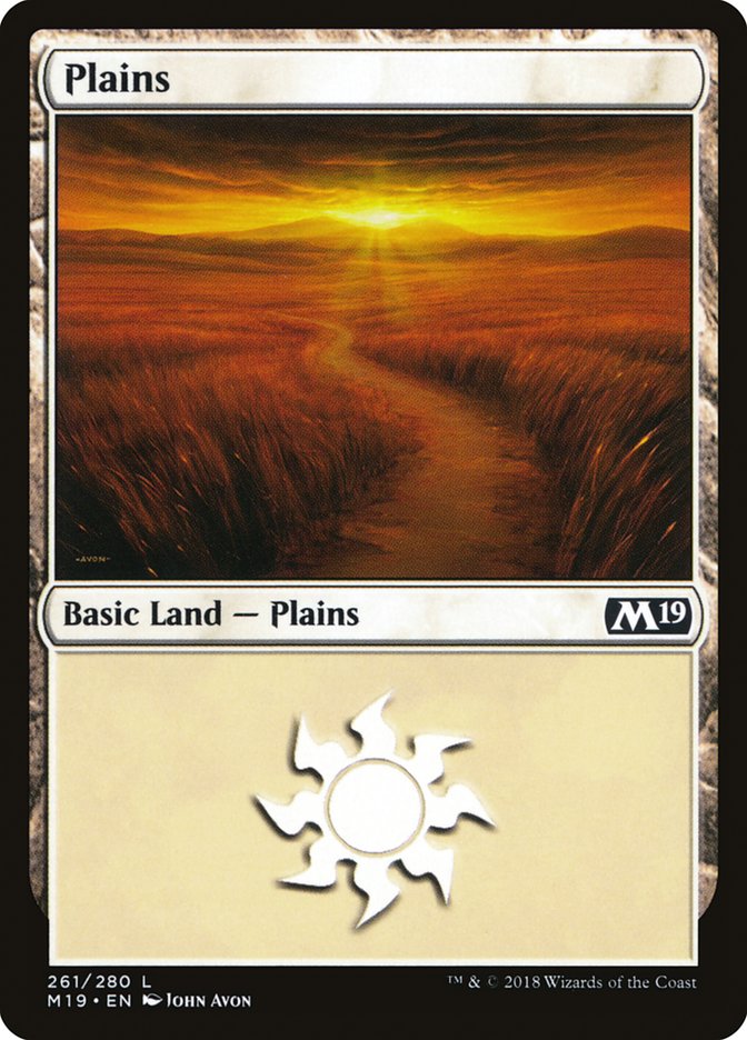Plains (261) [Core Set 2019] | Deep Dive Games St. Marys