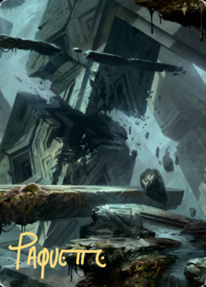 Swamp 3 Art Card (Gold-Stamped Signature) [Zendikar Rising Art Series] | Deep Dive Games St. Marys