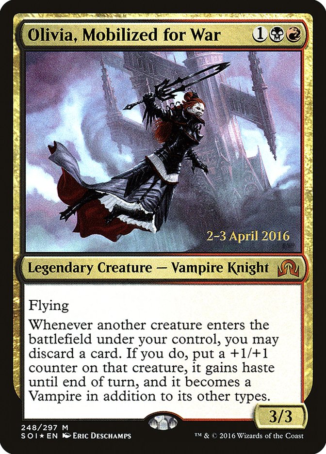 Olivia, Mobilized for War [Shadows over Innistrad Prerelease Promos] | Deep Dive Games St. Marys