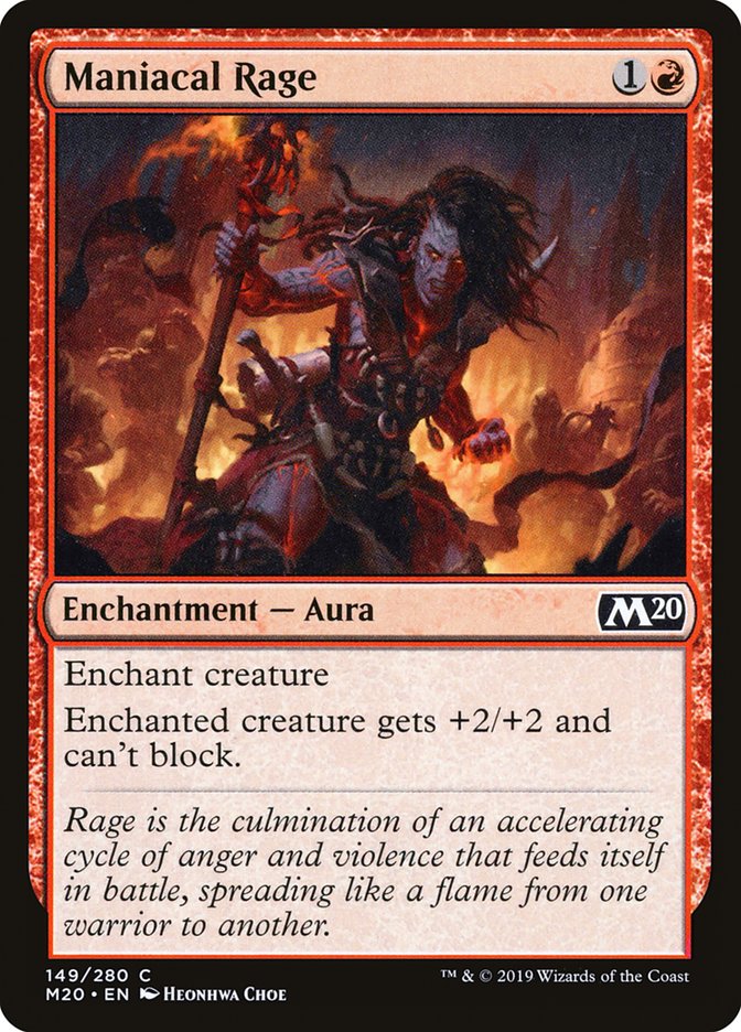 Maniacal Rage [Core Set 2020] | Deep Dive Games St. Marys