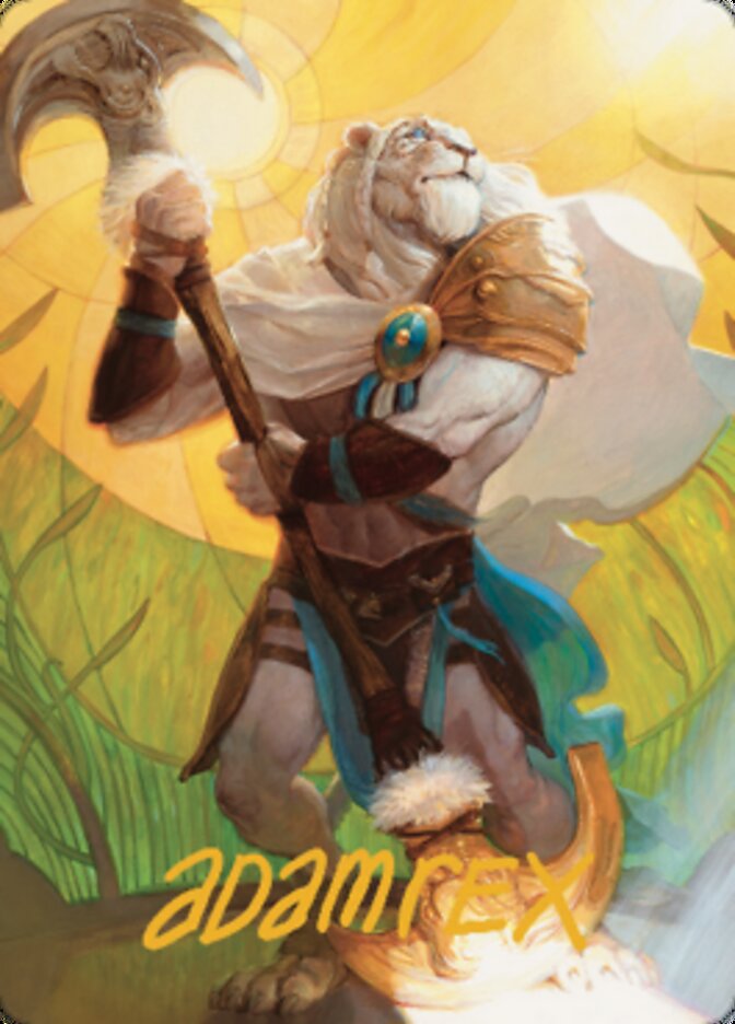 Ajani, Sleeper Agent Art Card (Gold-Stamped Signature) [Dominaria United Art Series] | Deep Dive Games St. Marys