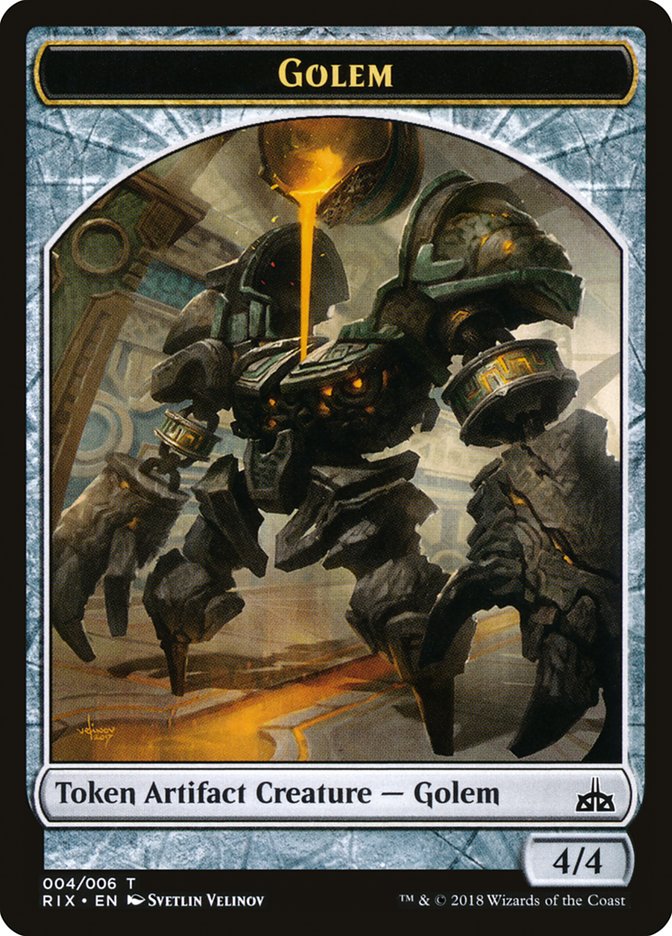 Golem Token [Rivals of Ixalan Tokens] | Deep Dive Games St. Marys