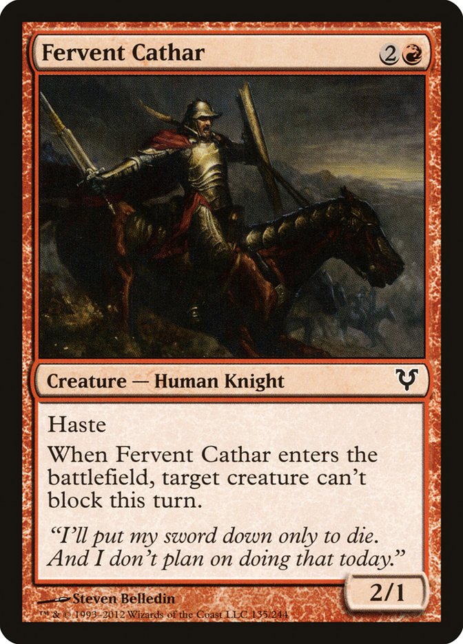 Fervent Cathar [Avacyn Restored] | Deep Dive Games St. Marys