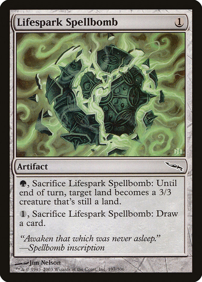 Lifespark Spellbomb [Mirrodin] | Deep Dive Games St. Marys