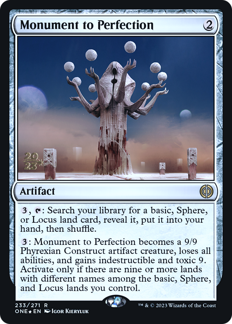 Monument to Perfection [Phyrexia: All Will Be One Prerelease Promos] | Deep Dive Games St. Marys