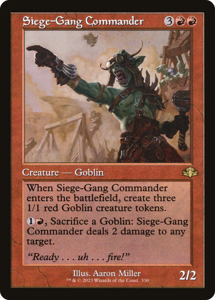 Siege-Gang Commander (Retro) [Dominaria Remastered] | Deep Dive Games St. Marys