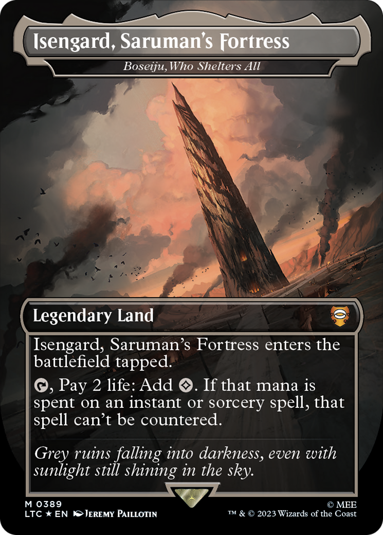 Boseiju, Who Shelters All - Isengard, Saruman's Fortress (Surge Foil Realms and Relics) [The Lord of the Rings: Tales of Middle-Earth Commander] | Deep Dive Games St. Marys