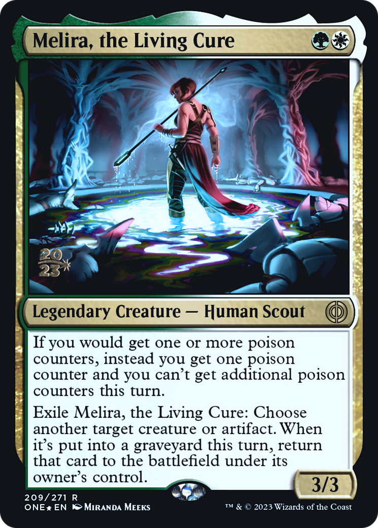 Melira, the Living Cure [Phyrexia: All Will Be One Prerelease Promos] | Deep Dive Games St. Marys
