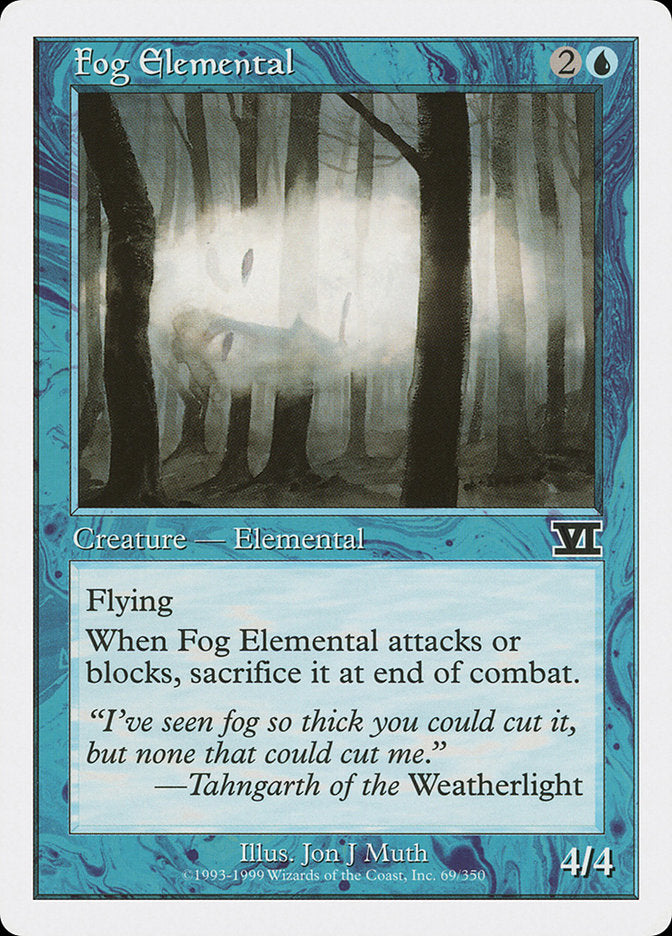 Fog Elemental [Classic Sixth Edition] | Deep Dive Games St. Marys