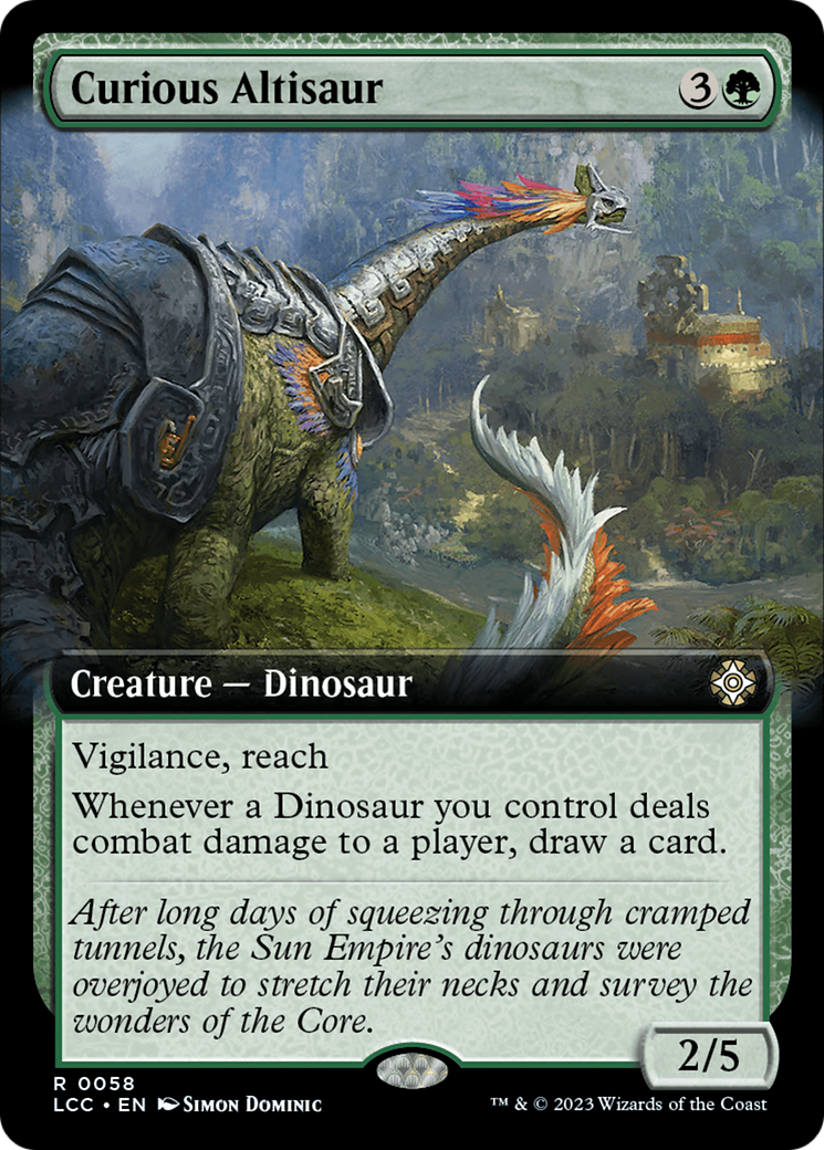 Curious Altisaur (Extended Art) [The Lost Caverns of Ixalan Commander] | Deep Dive Games St. Marys