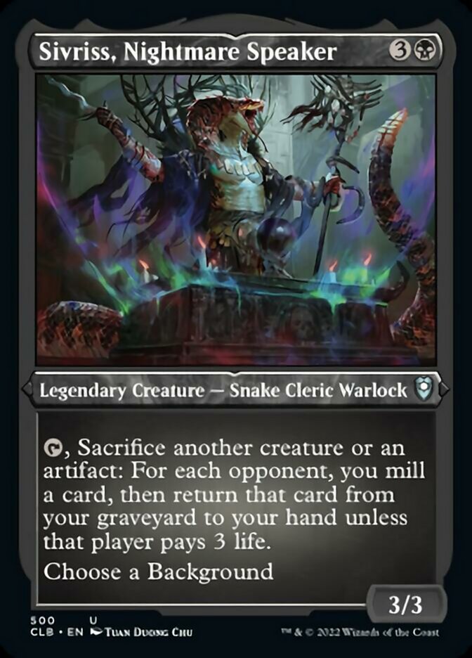 Sivriss, Nightmare Speaker (Foil Etched) [Commander Legends: Battle for Baldur's Gate] | Deep Dive Games St. Marys