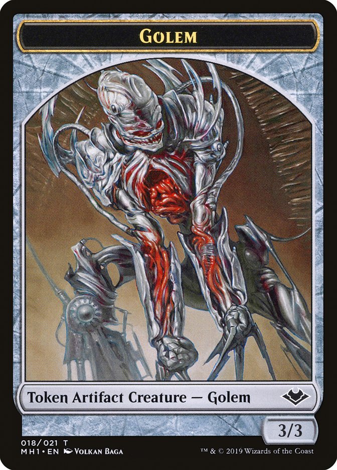 Soldier (004) // Golem (018) Double-Sided Token [Modern Horizons Tokens] | Deep Dive Games St. Marys