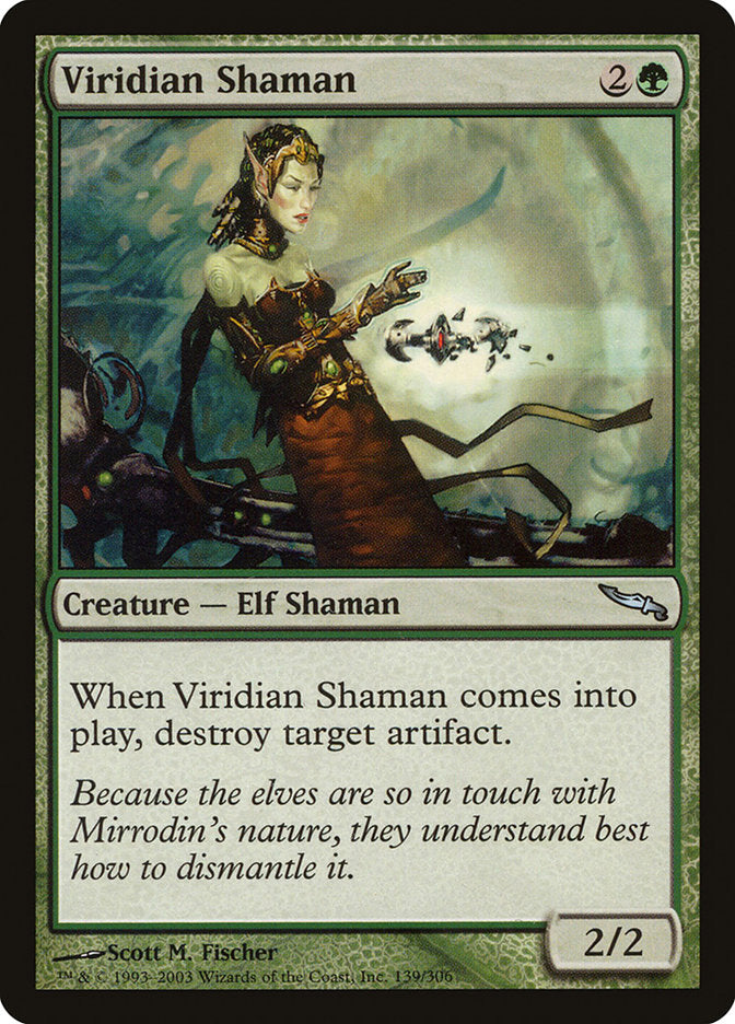 Viridian Shaman [Mirrodin] | Deep Dive Games St. Marys