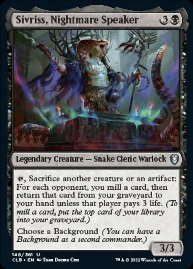 Sivriss, Nightmare Speaker [Commander Legends: Battle for Baldur's Gate] | Deep Dive Games St. Marys