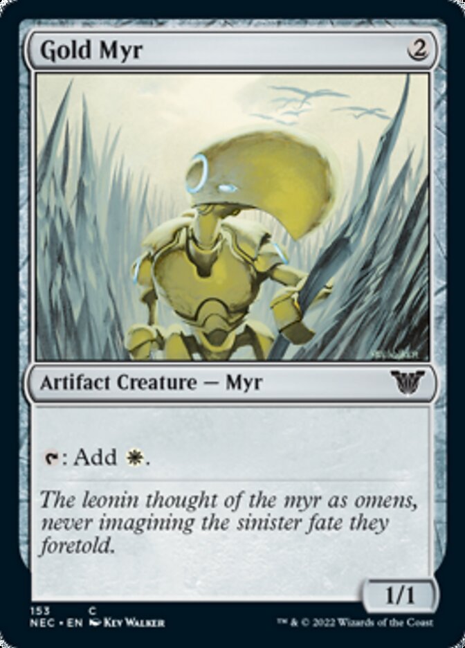 Gold Myr [Kamigawa: Neon Dynasty Commander] | Deep Dive Games St. Marys