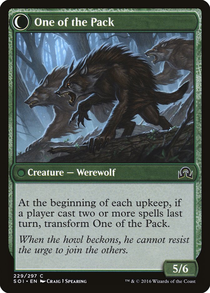 Solitary Hunter // One of the Pack [Shadows over Innistrad] | Deep Dive Games St. Marys