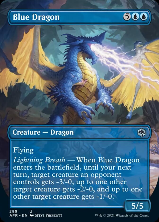 Blue Dragon (Borderless Alternate Art) [Dungeons & Dragons: Adventures in the Forgotten Realms] | Deep Dive Games St. Marys