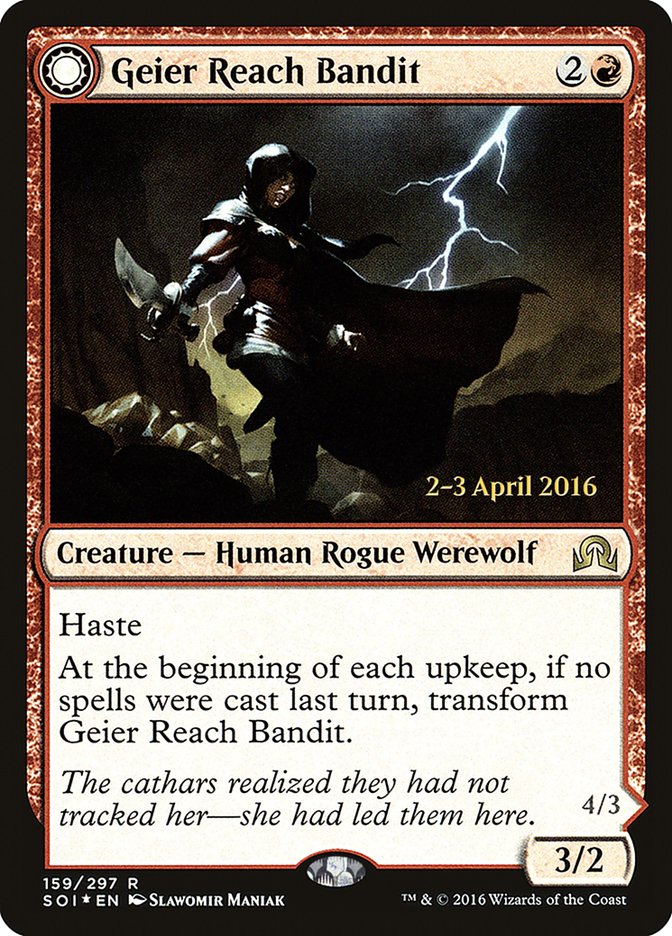 Geier Reach Bandit // Vildin-Pack Alpha [Shadows over Innistrad Prerelease Promos] | Deep Dive Games St. Marys