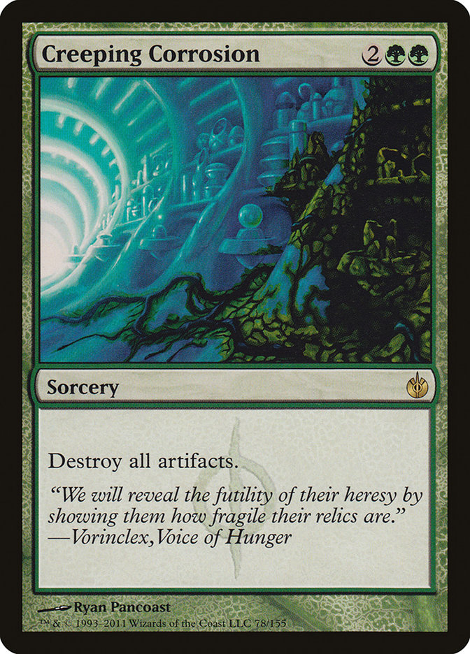Creeping Corrosion [Mirrodin Besieged] | Deep Dive Games St. Marys