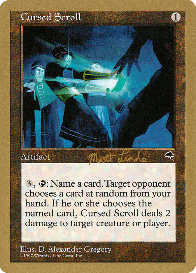 Cursed Scroll (Matt Linde) [World Championship Decks 1999] | Deep Dive Games St. Marys