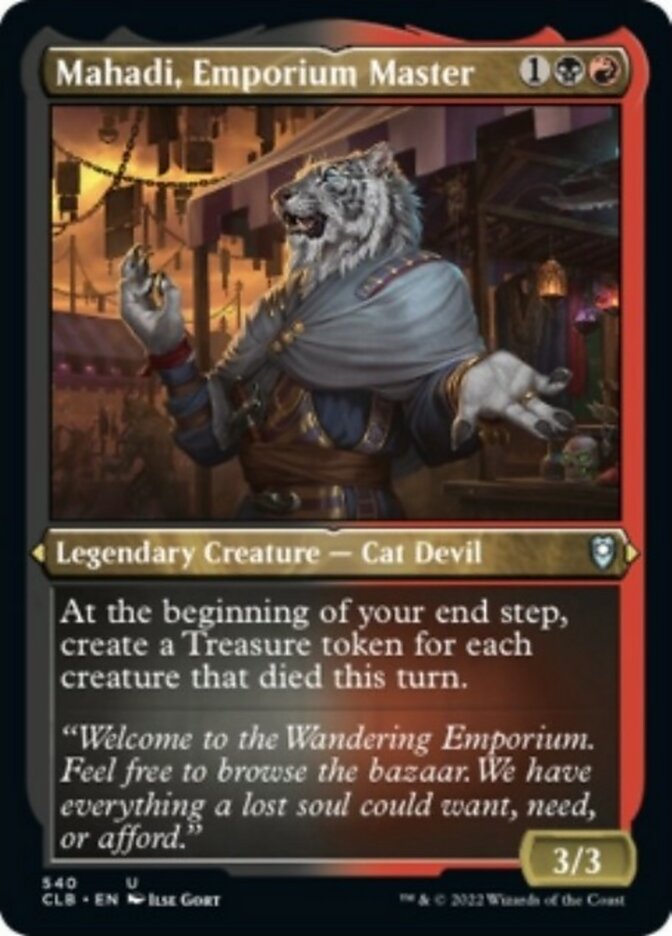 Mahadi, Emporium Master (Foil Etched) [Commander Legends: Battle for Baldur's Gate] | Deep Dive Games St. Marys