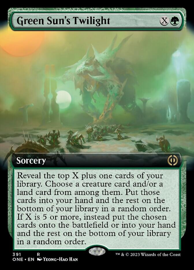 Green Sun's Twilight (Extended Art) [Phyrexia: All Will Be One] | Deep Dive Games St. Marys
