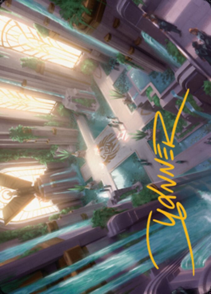 Spara's Headquarters Art Card (Gold-Stamped Signature) [Streets of New Capenna Art Series] | Deep Dive Games St. Marys