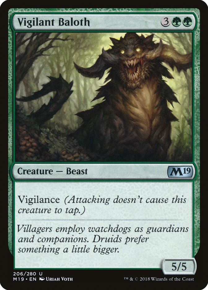 Vigilant Baloth [Core Set 2019] | Deep Dive Games St. Marys