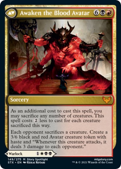 Extus, Oriq Overlord // Awaken the Blood Avatar [Strixhaven: School of Mages Prerelease Promos] | Deep Dive Games St. Marys