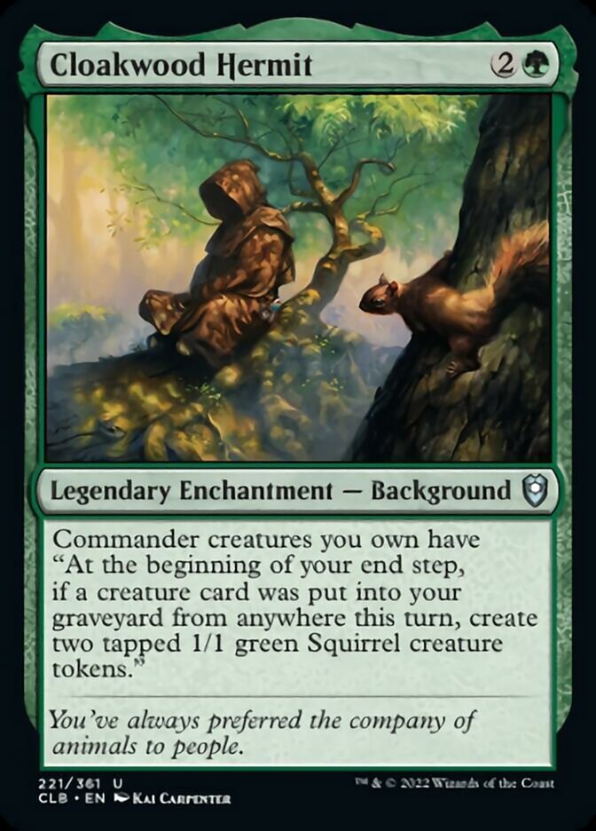 Cloakwood Hermit [Commander Legends: Battle for Baldur's Gate] | Deep Dive Games St. Marys