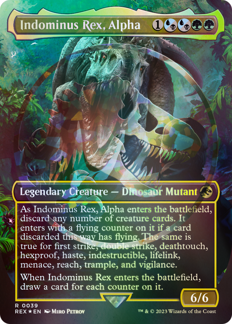 Indominus Rex, Alpha Emblem (Borderless) [Jurassic World Collection Tokens] | Deep Dive Games St. Marys