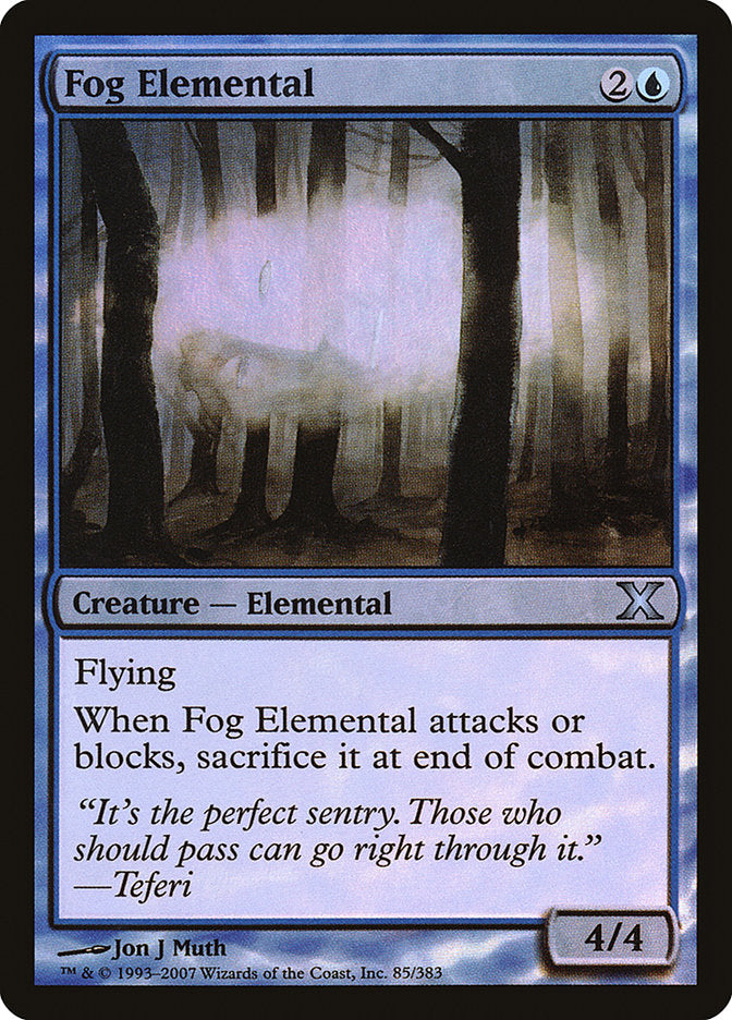 Fog Elemental (Premium Foil) [Tenth Edition] | Deep Dive Games St. Marys