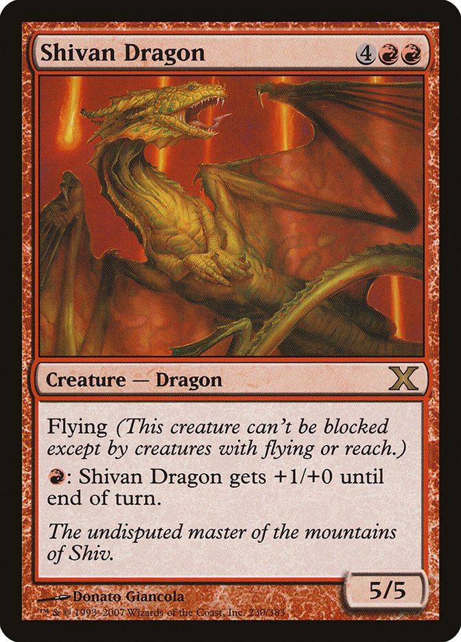 Shivan Dragon [Tenth Edition] | Deep Dive Games St. Marys