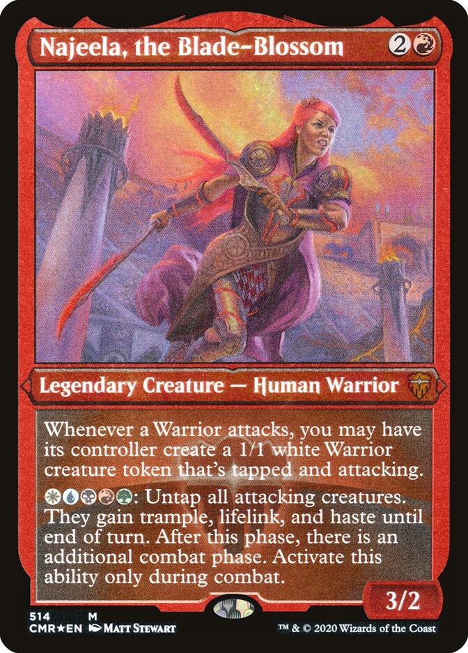 Najeela, the Blade-Blossom (Etched) [Commander Legends] | Deep Dive Games St. Marys