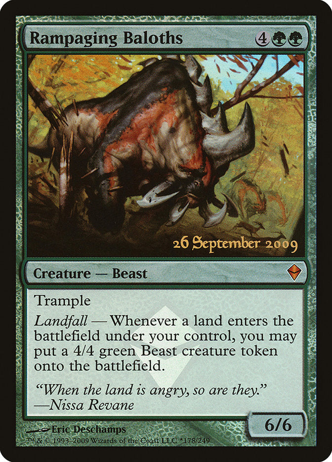 Rampaging Baloths [Zendikar Prerelease Promos] | Deep Dive Games St. Marys