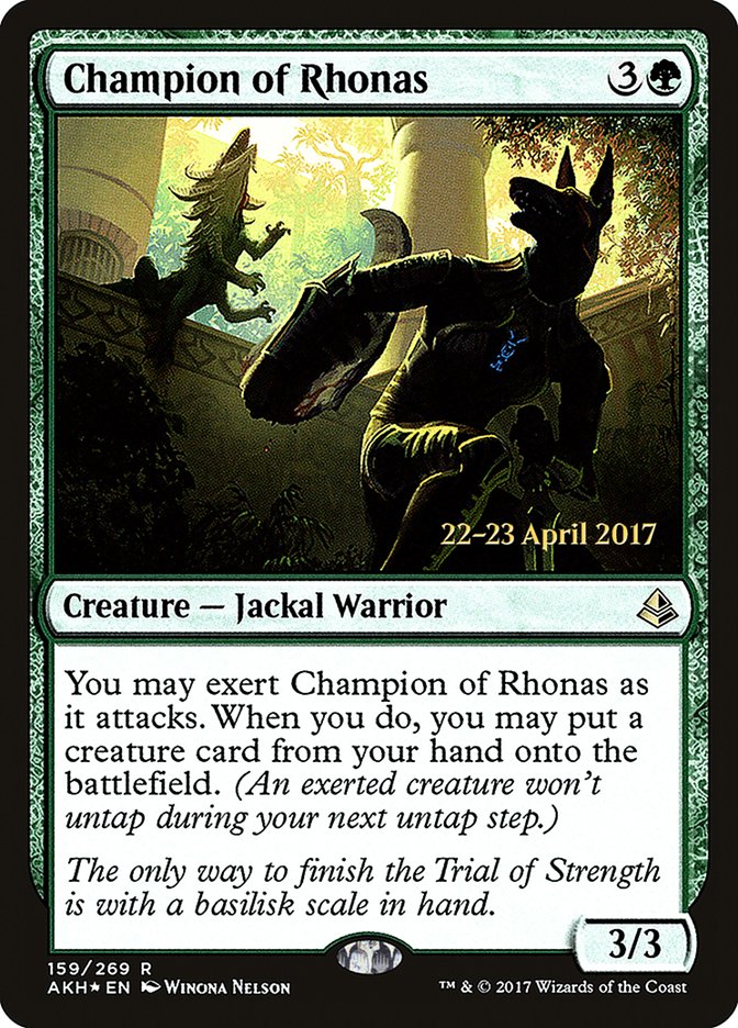 Champion of Rhonas [Amonkhet Prerelease Promos] | Deep Dive Games St. Marys