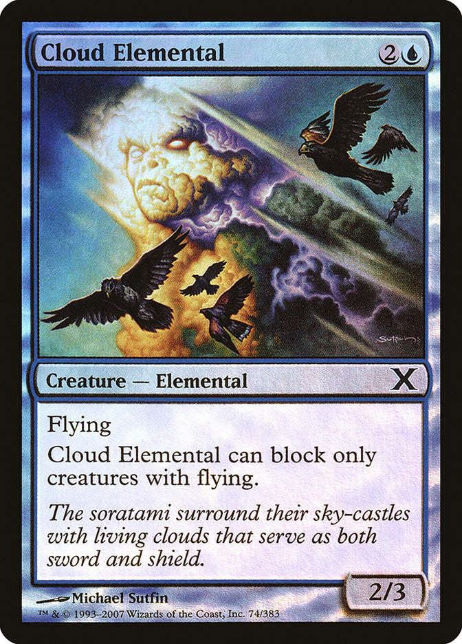 Cloud Elemental (Premium Foil) [Tenth Edition] | Deep Dive Games St. Marys