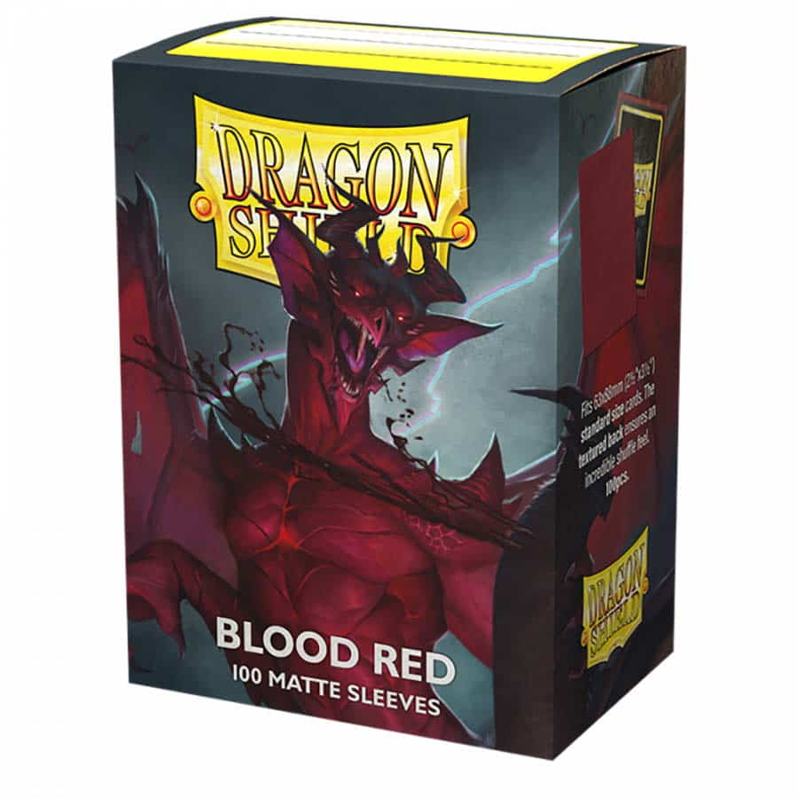 Dragon Shield 100ct Box Deck Protector: Blood Red | Deep Dive Games St. Marys
