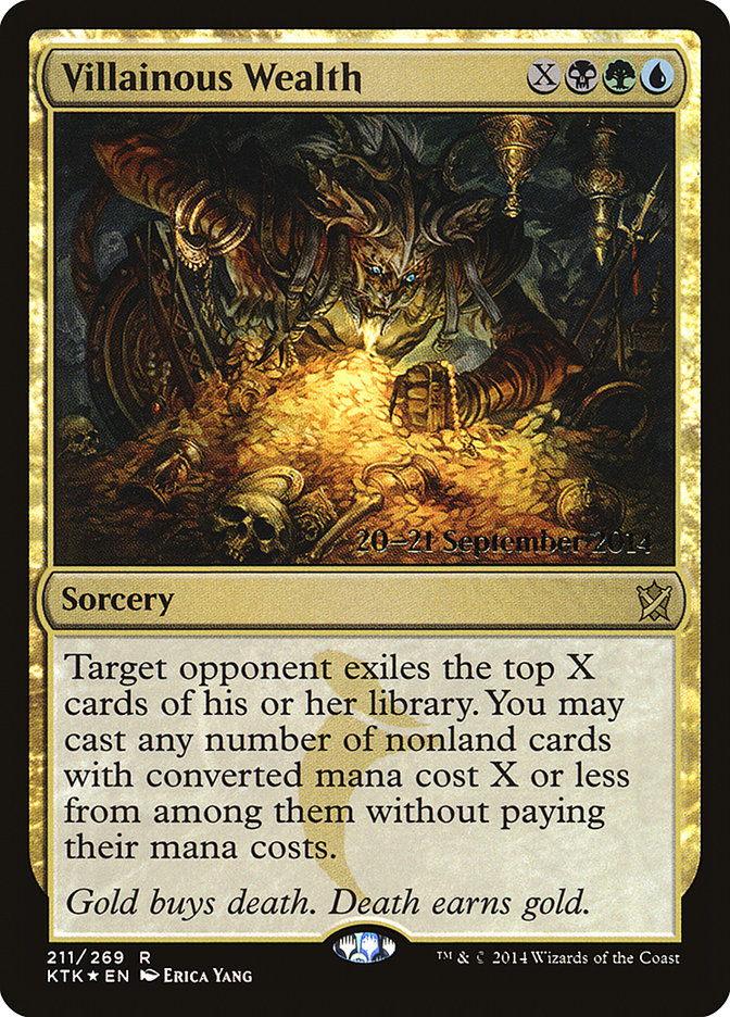 Villainous Wealth [Khans of Tarkir Prerelease Promos] | Deep Dive Games St. Marys